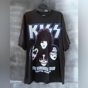 Vintage Kiss Shirt Black XL The Farewell Tour Legends Never Die Single Stitched